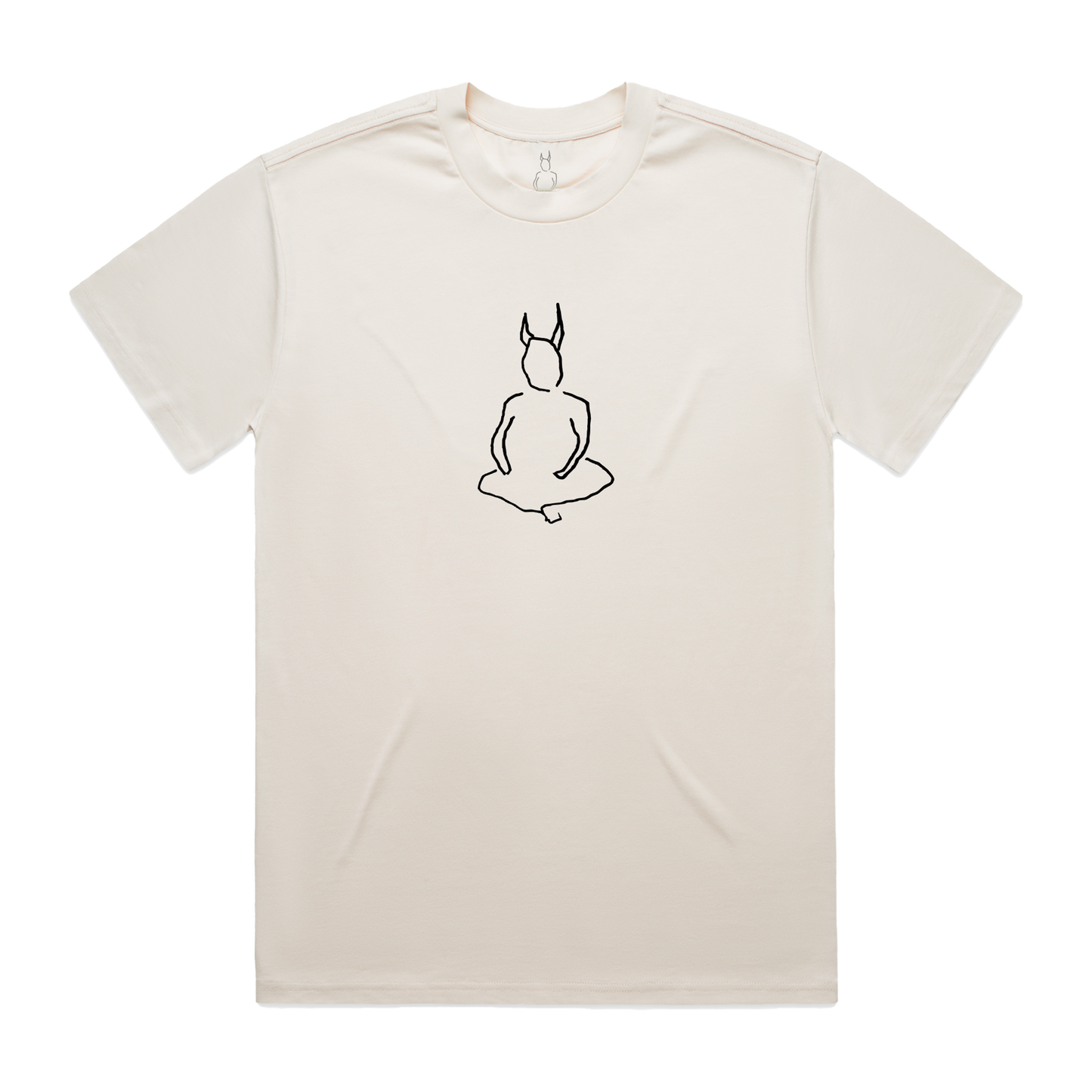 Wunderhorse Devil Logo | Ecru T-Shirt