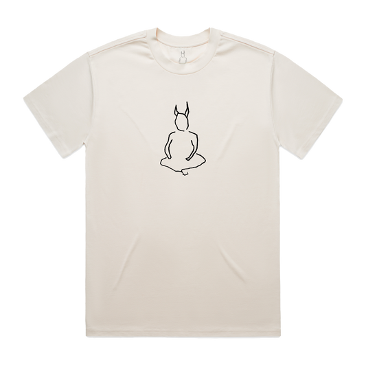 Wunderhorse Devil Logo | Ecru T-Shirt